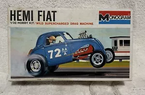 Vintage 1969 Monogram Hemi Fiat Original #6704 1/32 Scale - MINT - Model Kit! - Picture 1 of 10
