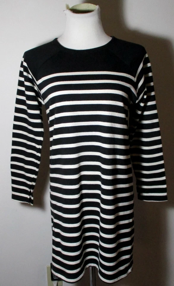 Top túnica manga 3/4 tela pesada negra blanca OBEY N-89 talla XS Foto 1 de 4