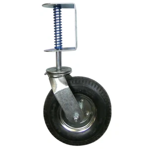 Heavy Duty Spring-Loaded Wood and Chainlink Gate Caster Wheel w/ 200lb Capacity - Picture 1 of 12