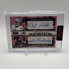 2022 Leaf Signature Series Javonte Williams Clinton Portis 1/1 Dual Auto Pink