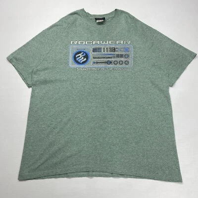Camiseta De Colección Rocawear Para Hombres 2XL Verde Banda Sonora del Mes Boombox Y2K Hip Hop Foto 1 de 4