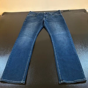 True Religion Jeans Relaxed Straight Medium Wash Denim Pants Blue Mens 38x34" - Picture 1 of 15