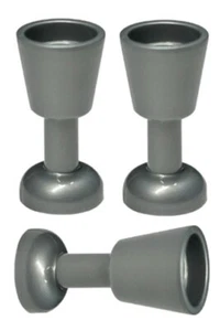 LEGO 3 New Flat Silver Minifigure Goblet Glass Castle Dish Drink Part 2343 D760 - Picture 1 of 2