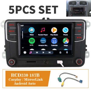 5pcs NONAME RCD330 RCD340G 187B CarPlay Android Auto Car Stereo Radio +5pcCamera - Picture 1 of 10