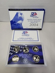 2004 United States Mint Proof Set w/COA 50 State Quarters - Picture 1 of 4