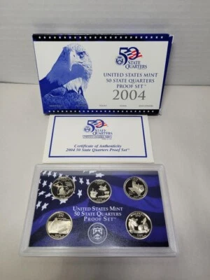 2004 United States Mint Proof Set w/COA 50 State Quarters - Image 1 of 4