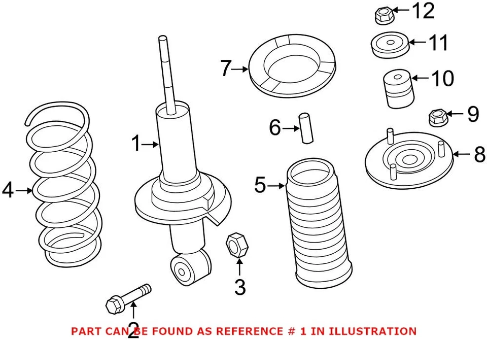 Puntal de suspensión delantera genuino OEM para Nissan NV1500 NV2500 S SV 2012-2021 Foto 1 de 1