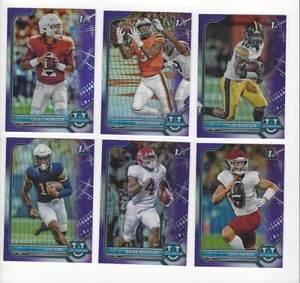 Lot of (6) 2021-22 1st Bowman U University PURPLE Chrome cards! Sims 44 Haener - Picture 1 of 2