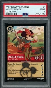 Disney Lorcana D23 Expo 2022 Topolino firmato schizzo su lastra PSA 9 OTTIME CONDIZIONI - Foto 1 di 2