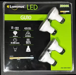 4 x 5W 240V LED GU10 Downlight Globes Bulbs Lamps 3000K Warm White 500Lm - 36D - Picture 1 of 2