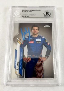 Tarjeta coleccionable firmada Carlos Sainz 2020 Topps cromada F1 Fórmula 1 Ferrari Becke... - Imagen 1 de 1