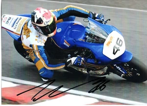 Motociclista BSB Tommy Bridewell Foto Firmada a Mano Autógrafo 7x5" AD - Imagen 1 de 1