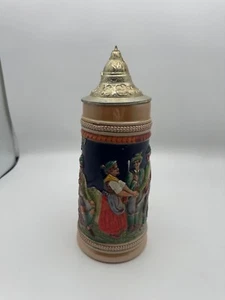Vintage Gerz German Beer Stein "Gute Waid Jager´s Freud" Lidded 1L - Picture 1 of 10