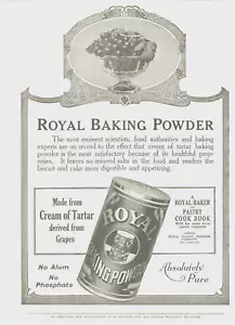 1915 ROYAL BAKING POWDER cooking antique PRINT AD Free pastry cookbook offer M1 - Picture 1 of 1