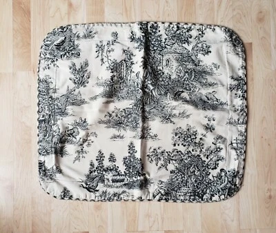 Almohada Waverly Garden Room Wellington negra crema baño rural francés falsa nueva sin etiquetas Foto 1 de 4