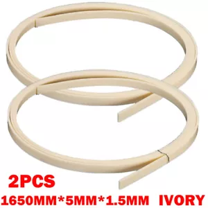 2pack Ivory Guitar Binding Purfling Strips ABS Guitar Binding Strip 1650*5*1.5mm - Picture 1 of 15