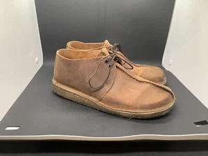 Clarks Originals Desert Trek Brown Leather Shoes Men's Size: 9 Crepe Sole - Picture 1 of 14