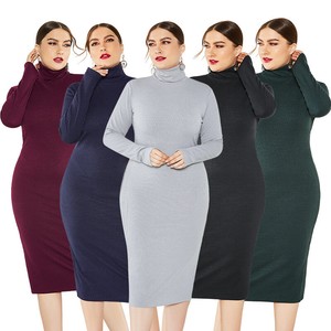 Turtleneck Plus Size Dresses for Women 