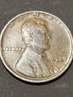 #757-  1927 wheat penny no mint mark - Image 1 of 4
