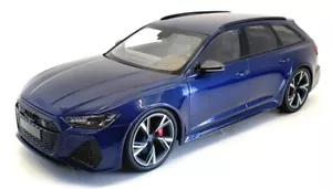 Minichamps 1/18 Scale Diecast 155 018011 - 2019 Audi RS 6 Avant - Met Blue - Picture 1 of 6