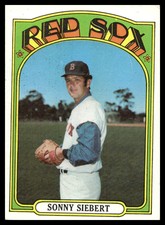 1972 Topps #290 Sonny Siebert Boston Red Sox EX-EXMINT SET BREAK!