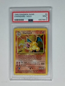 1999 Pokemon Charizard 4/102 Holo - WOTC - PSA 9 Mint - Wunderschön! - Bild 1 von 2