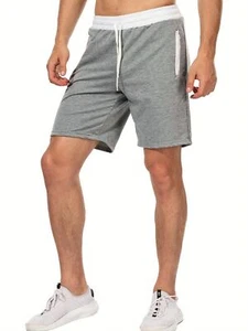 3 Pack Mens Sweat Shorts Athletic Casual Jogger Summer Shorts w Zipper Pockets - Picture 1 of 17