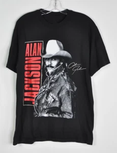 Vtg Alan Jackson Country Music Star Cotton Black S-5XL Unisex Shirt - Picture 1 of 2