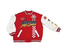 NEW! Disney Parks Pixar Cars Lightning Mcqueen Racing Jacket Size Large NWOT - Picture 1 of 8