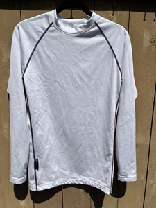 AERO TECH DESIGN Compression Shirt WHITE Long Sleeve Base Layer  Men's XL - Picture 1 of 10