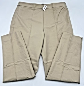 TALBOTS CHATHAM ANKLE PANTS WOMENS 14 BEIGE/ LIGHT KHAKI SLIM LEG ANKLE LENGTH - Picture 1 of 17