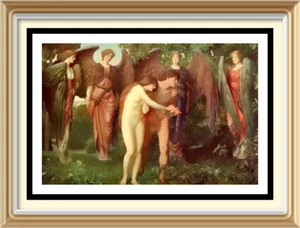Original c1929 Lithograph Print EXPULSION FROM EDEN Adam & Eve by Arthur Nowell - Picture 1 of 1