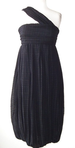 Abito monospalla ALEXANDER MCQUEEN vintage in seta a quadri 38 2 o 40 4