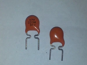 Condensador de cerámica epoxi sumergido 22pF .022nF .000022uF 3KV 3000 voltios vendedor de EE. UU. - Imagen 1 de 2
