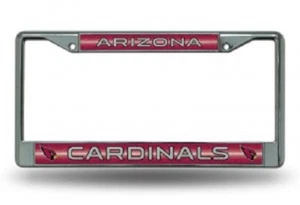 Arizona Cardinals Football Licensed NFL Metal Shimmer License Plate Frame NEW - Picture 1 of 1