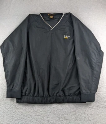 Chaqueta Pullover Harriton CAT Hombre Talla XL Negra Cortavientos Bolsillos Cuello en V Foto 1 de 4