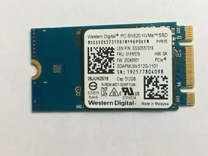 Western Digital PC SN520 NVMe 512GB M.2 2242 PCIe3 x 2 For Lenovo Laptop stev - Picture 1 of 4