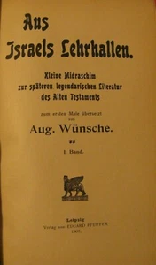 1907 Kleine Midraschim Midrash Enoch Azazel Nimrod Abraham Moses August Wunsche - Picture 1 of 7
