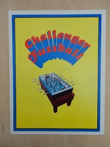Challenger Fussball Arcade Machine Flyer Original OBA Inc Brochure - Picture 1 of 3