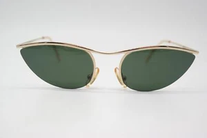 Vintage Sunglasses CUTLER AND GROSS OF LONDON Vintage Gold half Rim Sunglasses - Picture 1 of 6