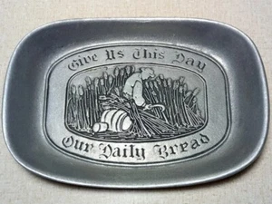 Country Ware Wilton Give Us This Day Our Daily Bread Tray Dish Plate Made In USA - Picture 1 of 8