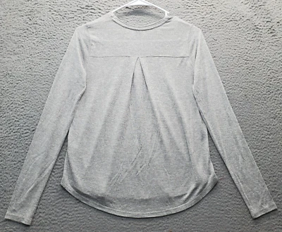 Camiseta Vince Para Mujer XS Gris Informal Manga Larga Cuello Redondo Dobladillo Redondeado Pullover Foto 1 de 4