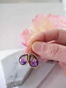 Teardrop Earrings 14k Gold Plated Small, Medium, Large Drop Earrings - Picture 1 of 5