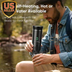 Portable Espresso Maker, Travel Coffee Machine for Camping, Car Self-Heating ... - Picture 1 of 1