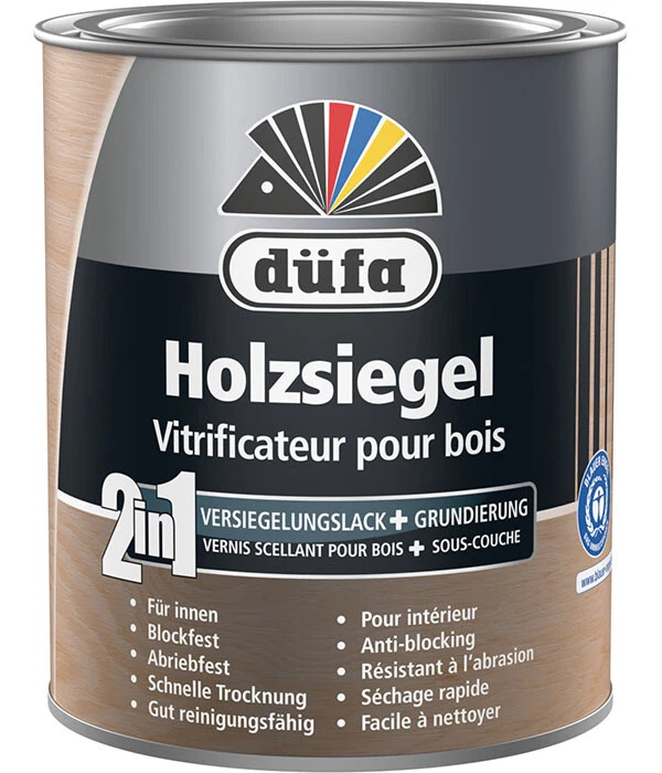 Lack Holzsiegel Grundierung Versiegelungslack 2-in-1 düfa seidenmatt 375ml - Bild 1 von 1