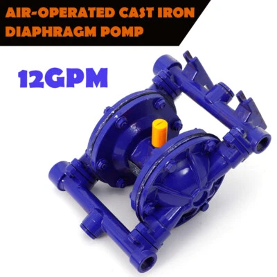 Qbk-15 Air-Operated Double Diaphragm Pump 1/2" Inlet Cast iron Nitrile Diaphragm - Image 1 of 4