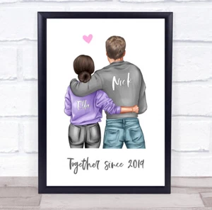 Regalo romántico para él o ella estampado personalizado para pareja de Together Since - Imagen 1 de 7