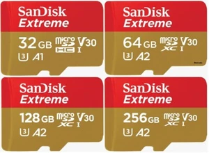 SanDisk Micro SD SDXC Card Extreme 16GB 32GB 64GB 128GB Class 10 Memory Card  - Picture 1 of 24