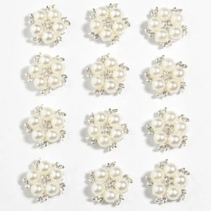 20Pcs 20mm 0.78" Flower Shank Rhinestone Buttons For Wedding Decoration Apparel - Picture 1 of 4