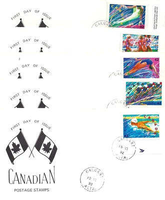 🍁Canada  #1418a    "SUMMER OLYMPICS"   Brand New  1992   Special Event Cachets - Image 1 of 2